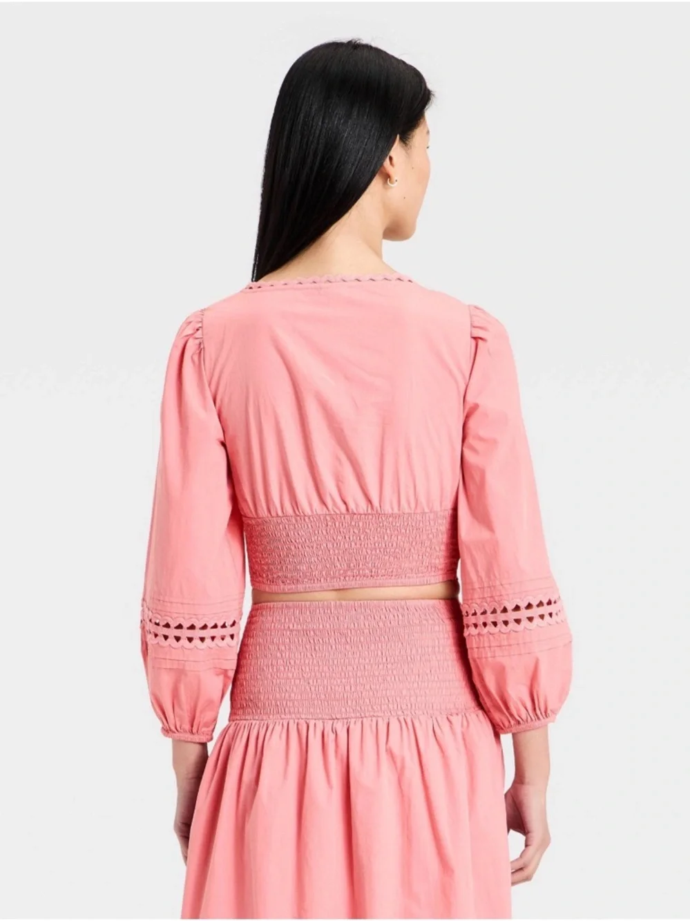 Long-Sleeve Eyelet Detail Top from A New Day NWT szS - Picture 8 of 8